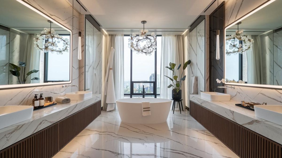 La montée en puissance du marbre dans la décoration des salles de bains pour 2025