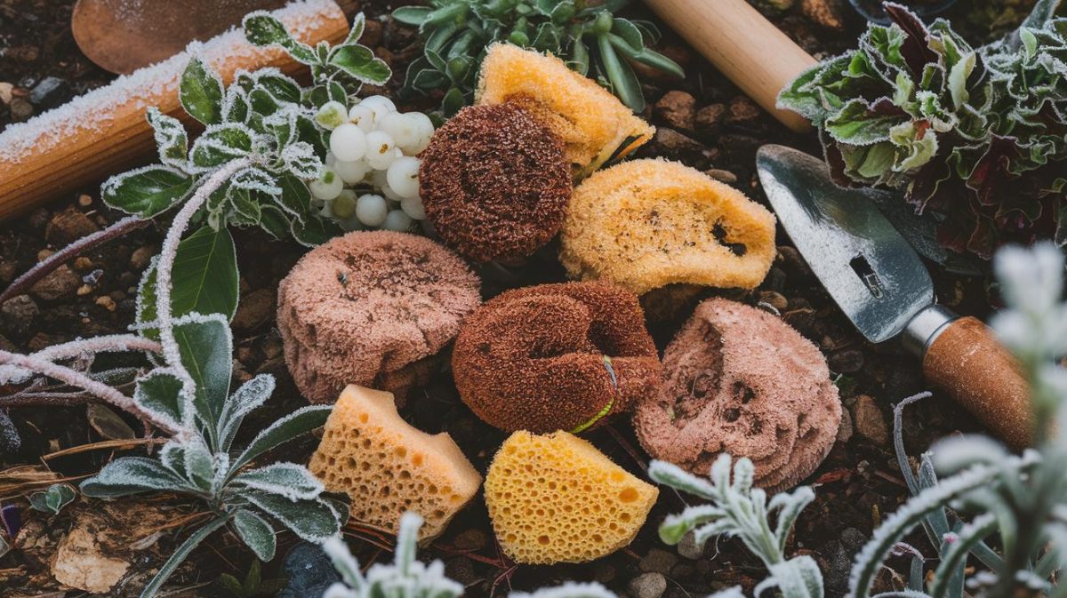Les éponges usées : un trésor caché pour le jardinage d'hiver