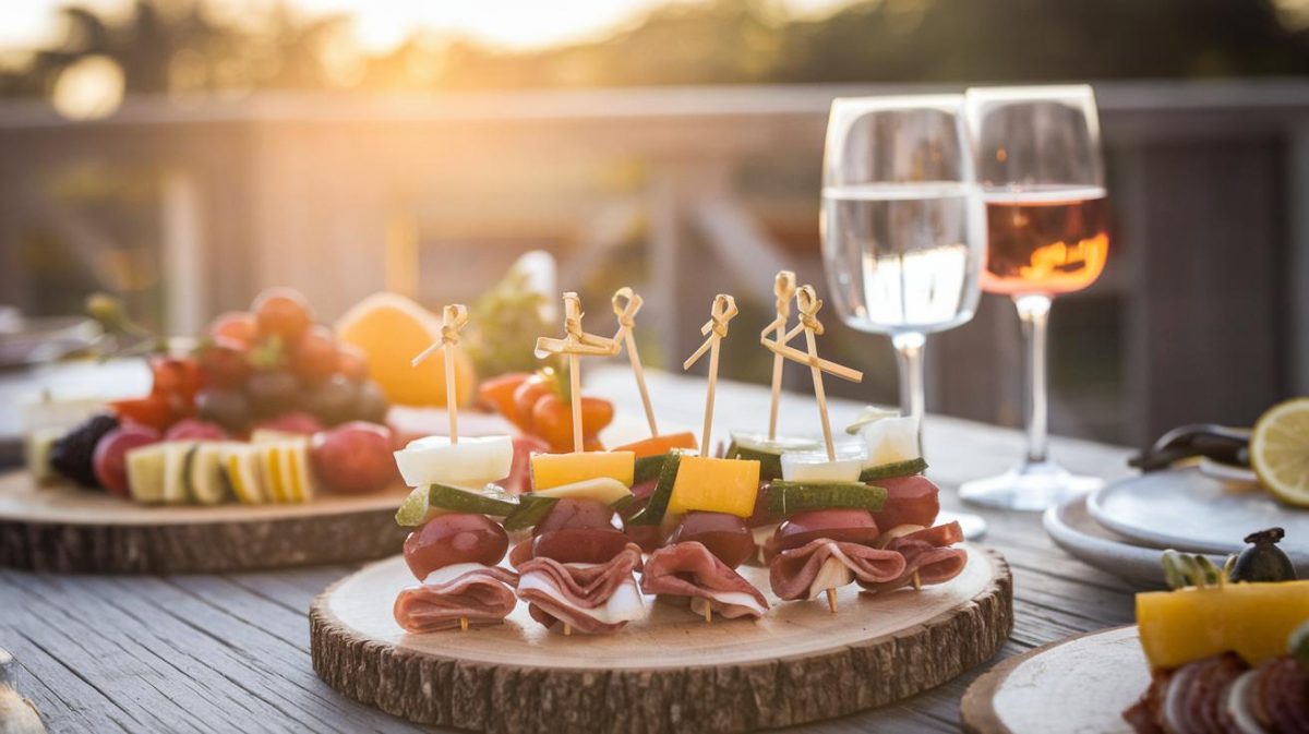 Préparez un apéritif estival parfait avec des brochettes légères et délicieuses